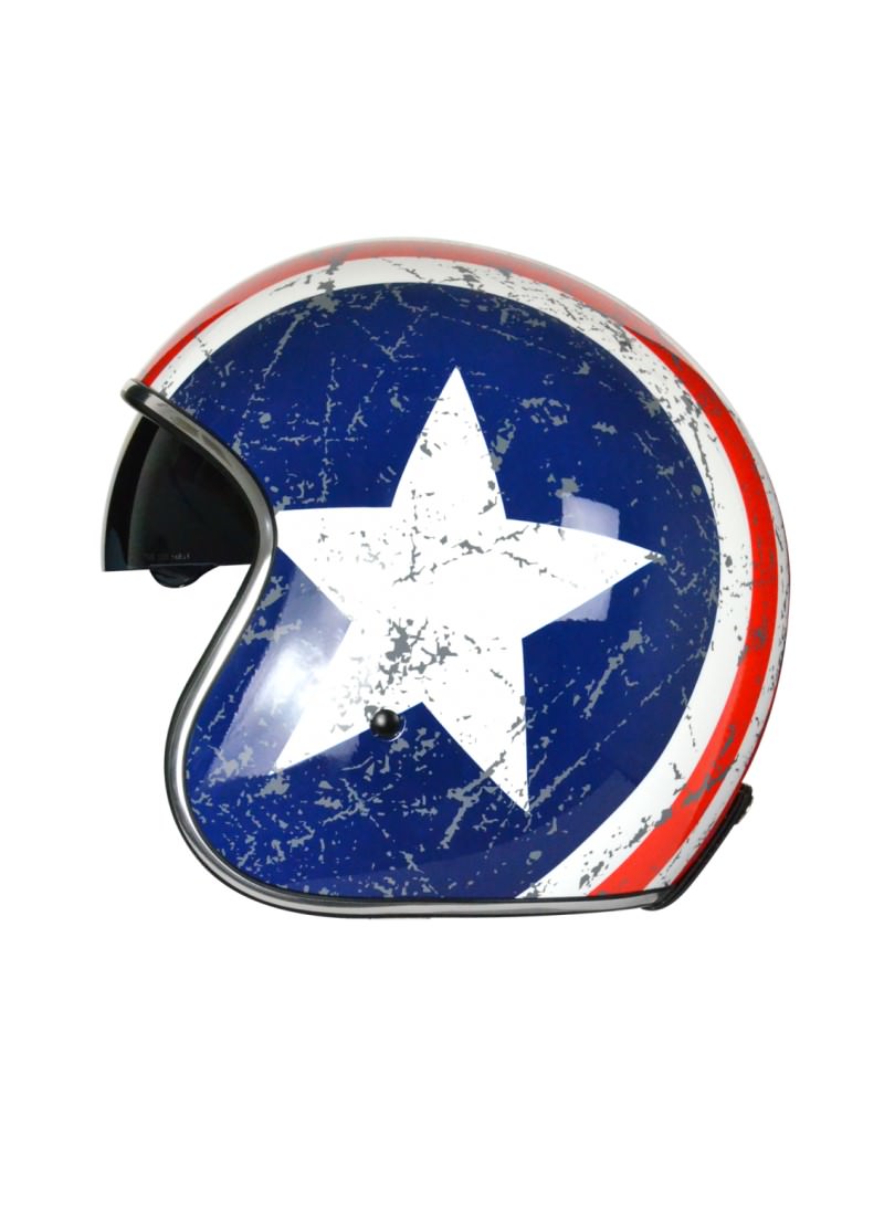 Casco Jet Origine Sprint Rebel Star Casco estilo Capitán América